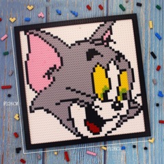 クロスボーダー爆型画素装飾壁画直列小粒積み木パズル玩具男少女プレゼント卸売り代発