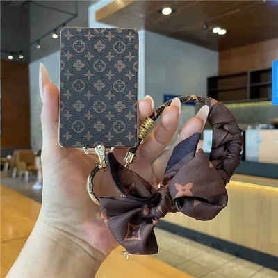 men and women high-end new, Car key bag - card-stylekey-case-bowknot-silk-scarf-bracelet