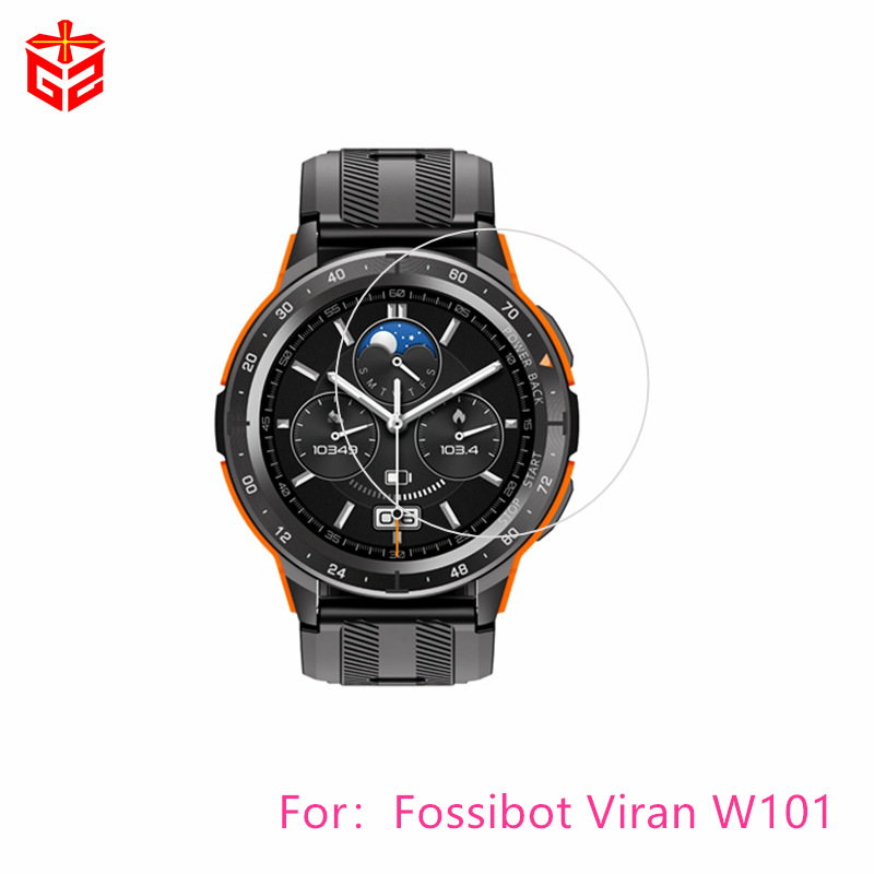 适用Fossibot Viran W101手表钢化玻璃保护膜 智能手表镜面贴前膜