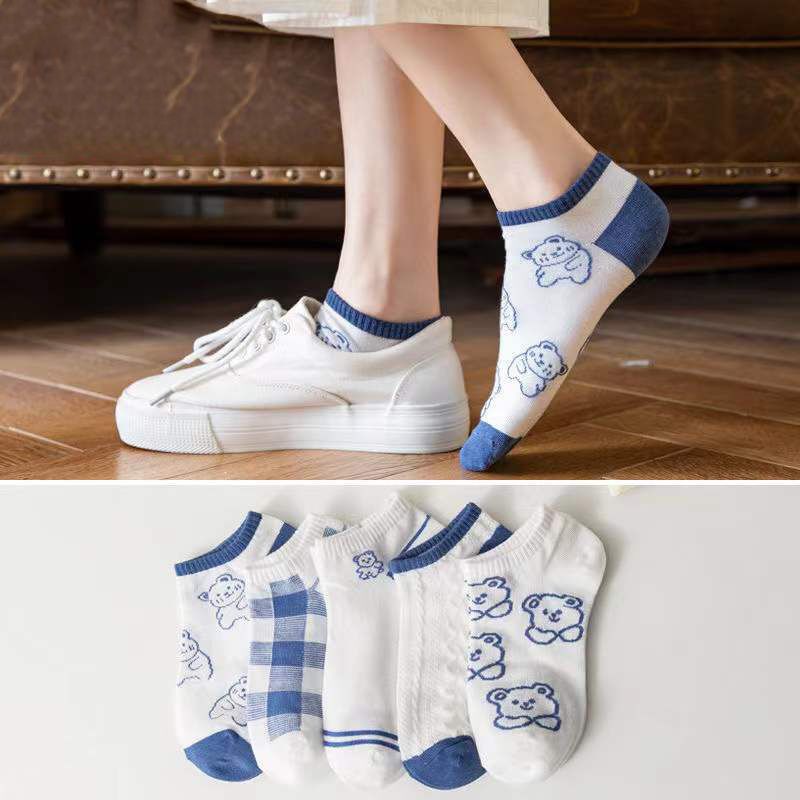 Socks women's spring and summer thin preppy style socks cute Japanese style ankle socks ins trendy all-match Sports short socks Socks women's spring and summer thin preppy style socks cute Japanese style ankle socks ins trendy all-match Sports short socks