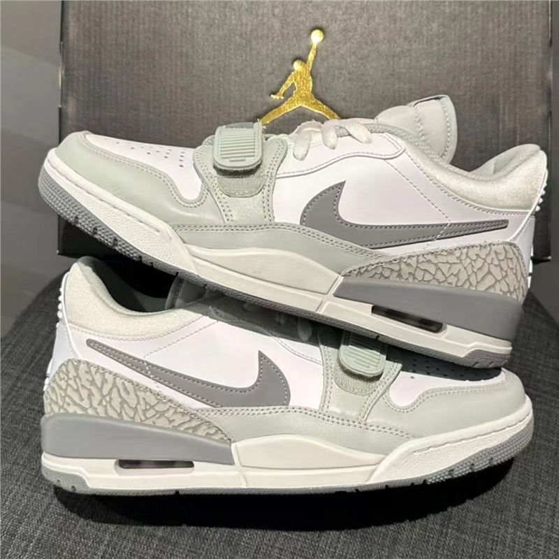 Pure Original Wholesale Aj312 White Gray Green Men's and Women's Sneakers Campus Low-Top Sports Shoes Casual Basketball Toe Layer Cowhide