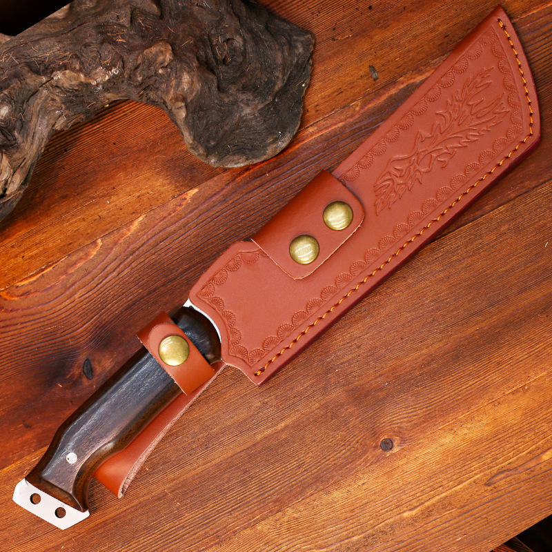 Cuchillo de supervivencia al aire libre cuchillo de cortar camping picnic montaña carretera abridor de alta dureza cuchillo hecho a mano al aire libre cuchillo afilado