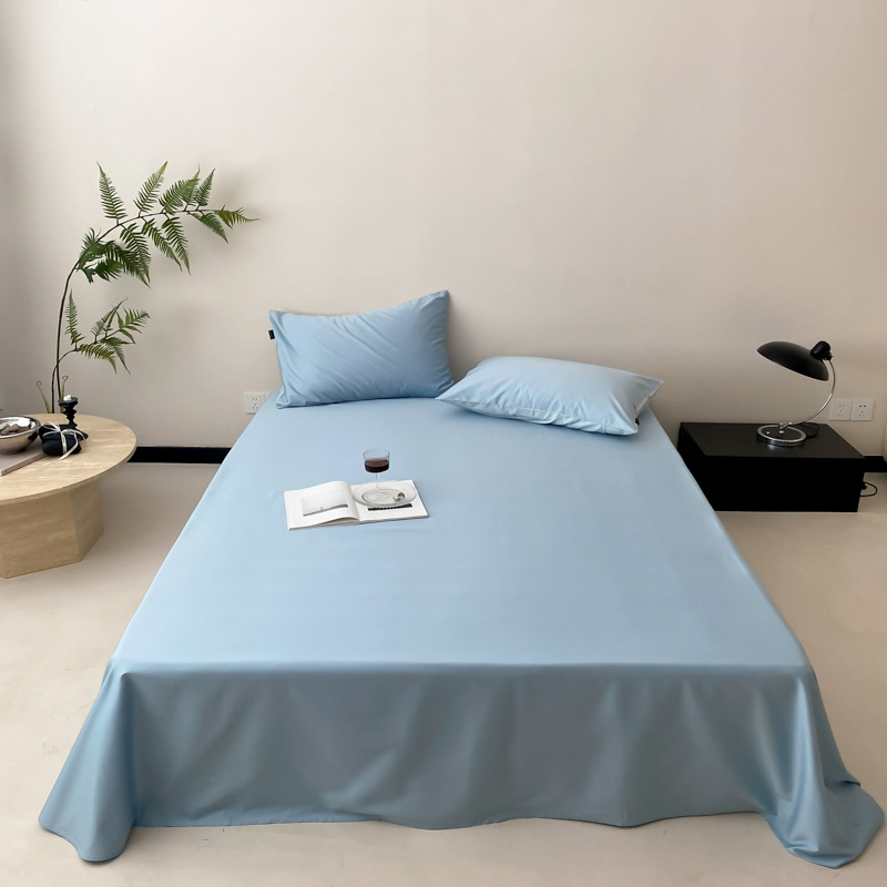 100S de lujo ligero Xinjiang algodón largo sábanas de algodón sólido sábanas caseras sábanas de satín