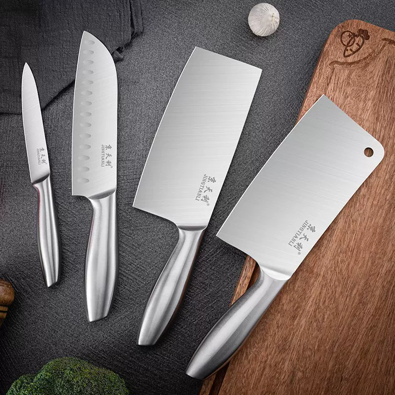 厂家现货批发不锈钢厨房菜刀切片刀4件套厨用刀礼品套刀刀具套装