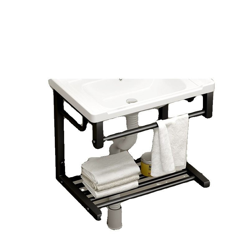 lavabo tipo pared soporte de acero inoxidable mini lavabo simple balcón lavabo cerámico pequeño lavabo