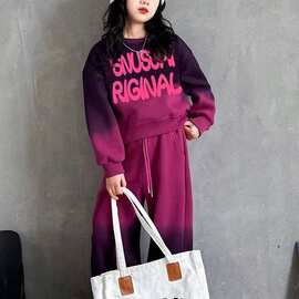 女童春装套装2025新款洋气儿童装春秋网红休闲时髦卫衣运动两件套