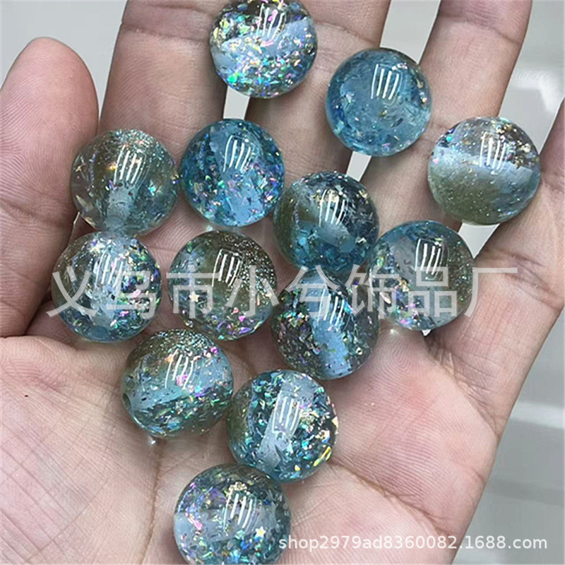 16mm光变彩虹欧箔通孔珠手机链串珠笔钥匙扣包链diy手工饰品配件|undefined