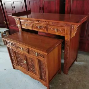 Old Elm Wood Sacred Table Buddha Table Buddha Hall Solid Wood Sacred Table Classical Chinese Guanyin God of Wealth Sacred Table Buddha Shrine Hall Fragrant Case