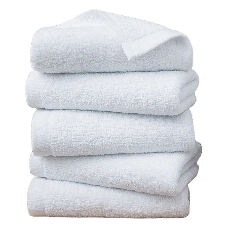 Оптовая продажа белых полотенец для горячих источников, полотенец для пятизвездочных отелей, белых полотенец с золотой окантовкой для отелей, салонов красоты и парных от производителей.