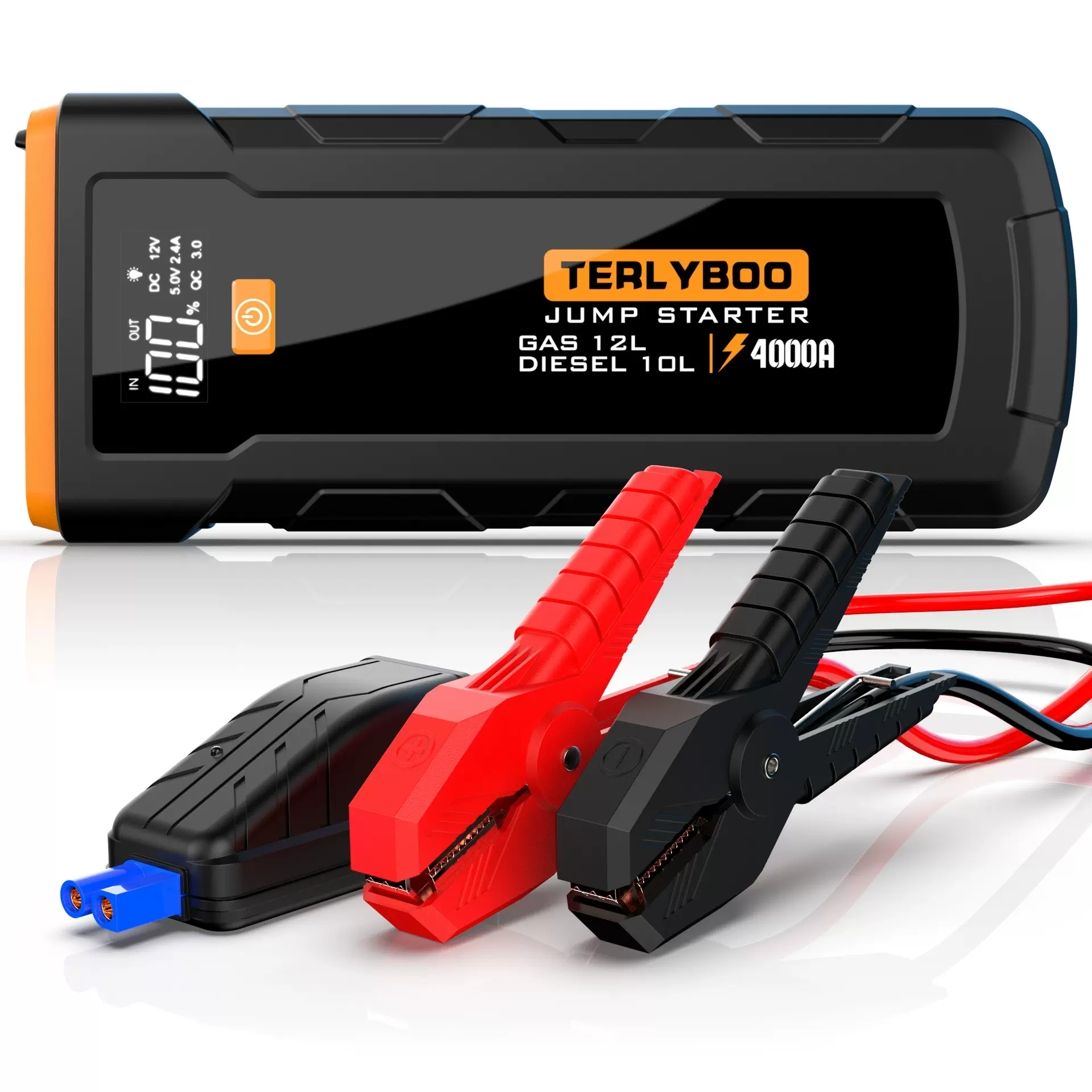 车载汽车应急启动电源充气泵 12V便携式无线汽车电动车打气泵