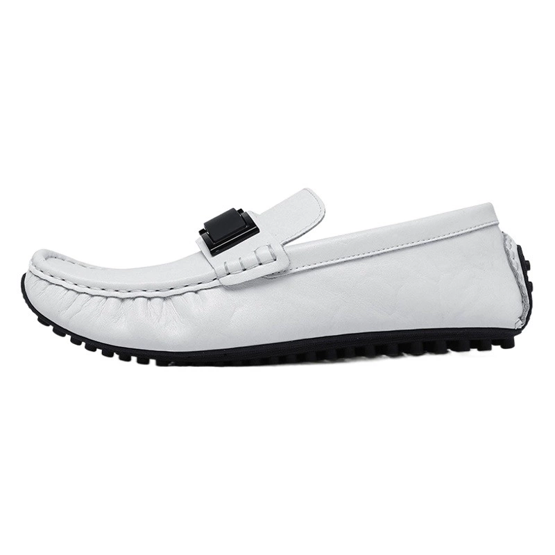 Мужские лоферы из натуральной кожи, весна 2024, модные повседневные кожаные туфли в британском стиле, слипоны для вождения, большие размеры