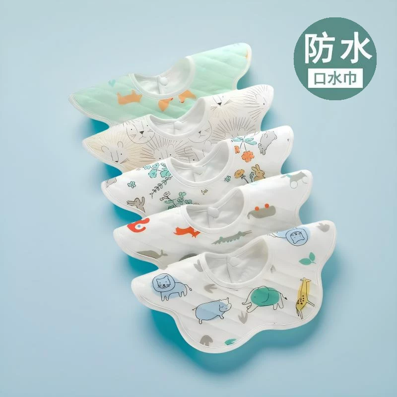 Детское водонепроницаемое полотенце для слона на 360 градусов вращающееся детское хлопковое марлевый нагрудник для новорожденных