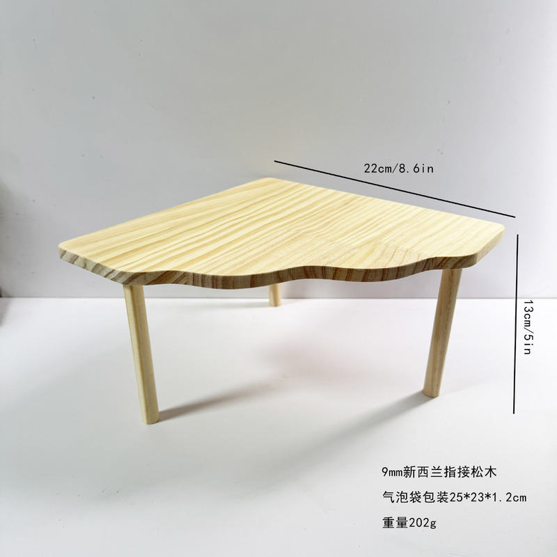 现货木质仓鼠笼内配件造景全套多功能攀爬二层扇形平台桌子玩具|undefined