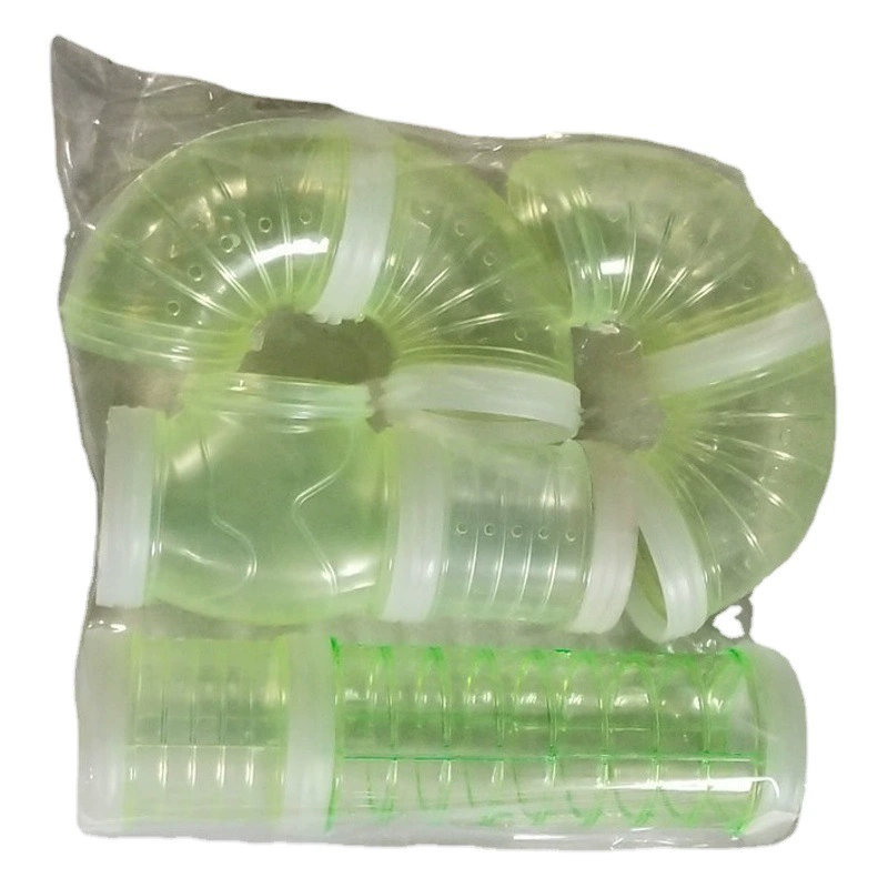 Клетка хомяка поставляет клетки подноса тоннеля учреждения трубы игрушку лабиринта пакета аксессуаров акриловой прозрачную внешнюю