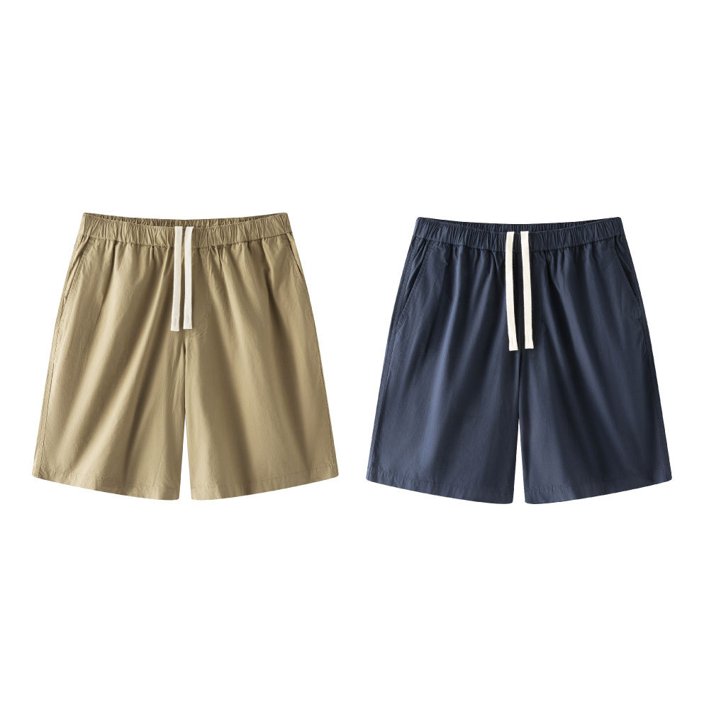 MUJI Men's Washed Plain Shorts Men's Pants Casual Pants 25 Years Summer Cool Cotton Good