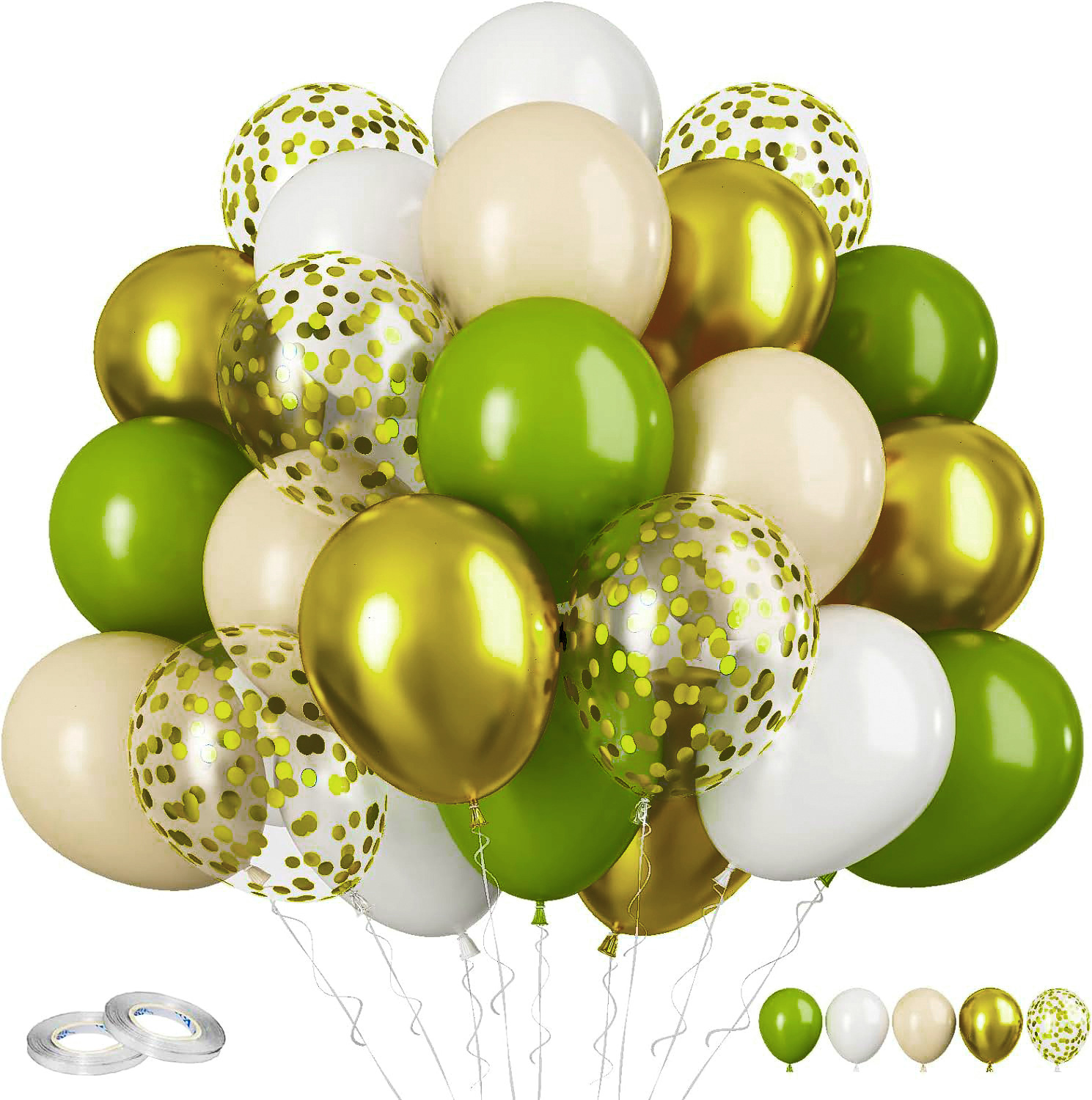 30pcs set verde oliva entrega cinta