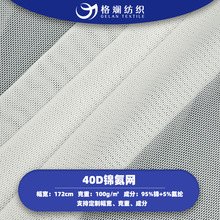 现货40D网布时装内衣网孔运动服氨纶塑身腰带40d锦纶弹力网眼布