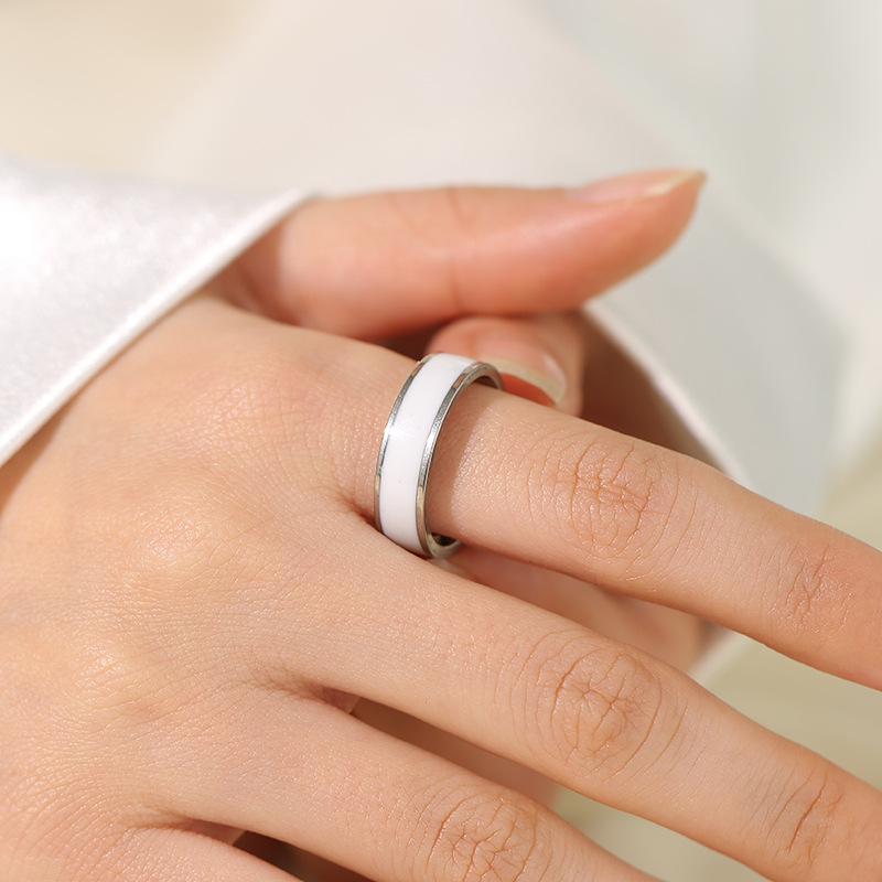 PVD Coated Gold Plating Process 18K Real Gold Plated Plating Material Casual Simple Style Round Stainless Steel Polishing Epoxy Plating Rings