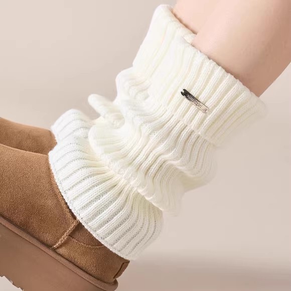Slouch Socks with Boots Winter Thick Socks Sock Covers Paired with Small Leather Shoes Long Snow Boots Women Autumn Winter Pair Birkenstock