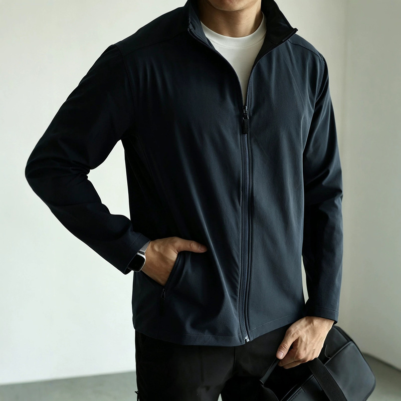 [Traveler Series] Stand-up collar casual commuter jacket, woven, quick-drying, four-way stretch, suitable for spring and autumn, men's