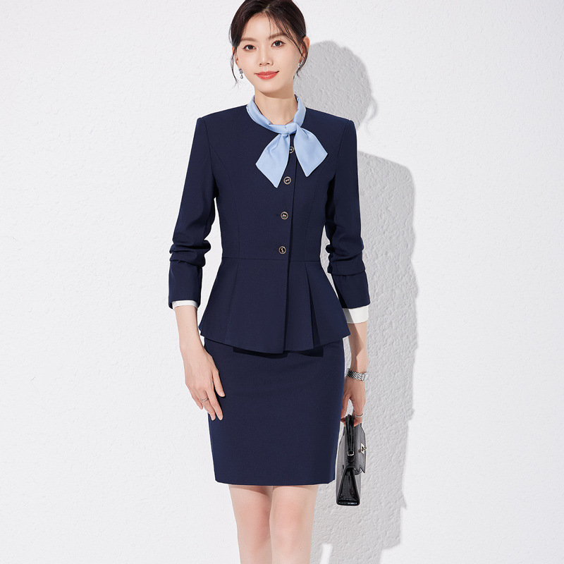 New product aviation uniform Korean stewardess uniform professional women's skirt suit beautician work clothes