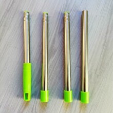32cm扫把杆四节 批发厂家 美式德式塑料螺纹通用配件 光杆不锈钢