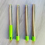 32cm扫把杆四节 批发厂家 美式德式塑料螺纹通用配件 光杆不锈钢