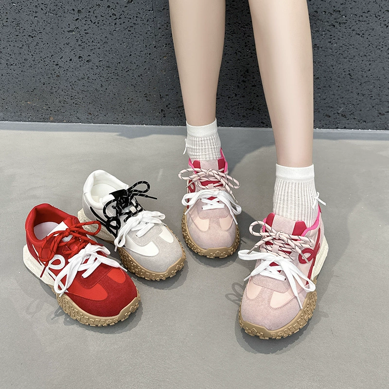 Новые летние женские туфли Форрест Гамп на толстой подошве с внутренним повышением, повседневная спортивная обувь на открытом воздухе, модная и универсальная обувь для нравственных тренировок для женщин