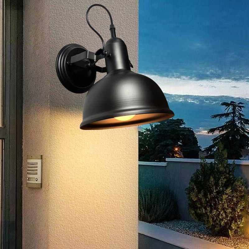 Cross-Border Retro Black Indoor and Outdoor Dual-Purpose Wall Lamp Modern Farmhouse Porch Lamp Wall-Mounted Industrial Style Wall Lamp