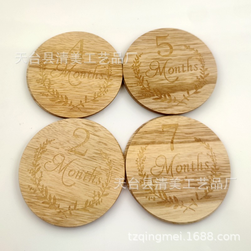 100mm álamo/tilo/paulownia/tablero caliente 13 discos de madera impresos 1 pieza por estilo