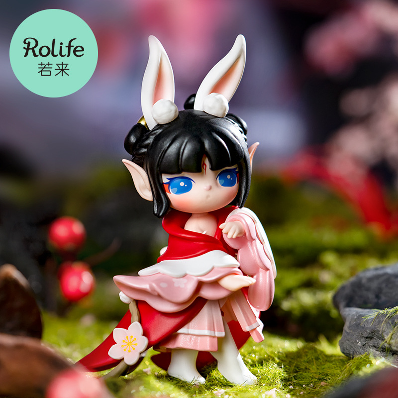 Rollife Ruo Lai SURI Su Rui Taoyuan Jiuling Series Caja ciega Decoración de mano Estilo antiguo Regalo de cumpleaños Mujer de mano