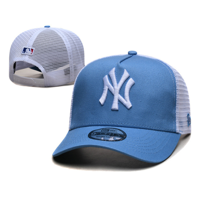 トレンディなブランド NY メッシュ野球帽女性のための春と夏の新しい刺繍入りビッグロゴひさしキャップ日よけ通気性メッシュ帽子男性用|undefined