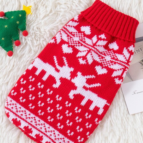 Pet dog clothes autumn winter cat clothing Corgi French bulldog cat puppy clothing Christmas knitting sweater