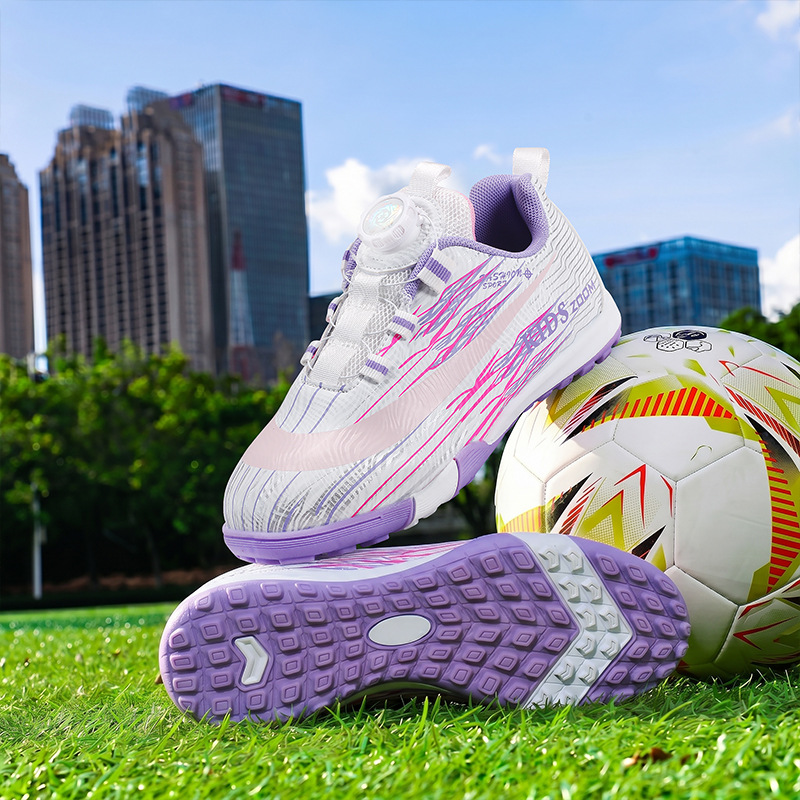Children's Soccer Shoes With Rotary Buckle For Competition_voghion.com