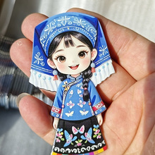 土家族西藏云南内蒙古城市风景文创金属冰箱贴旅游纪念品伴手苗族