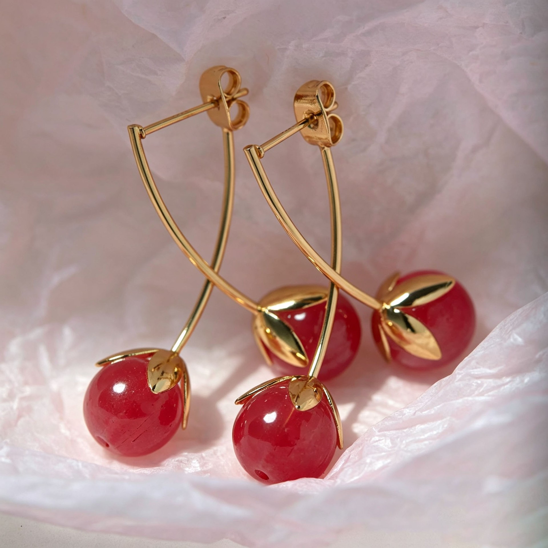 Red earrings
