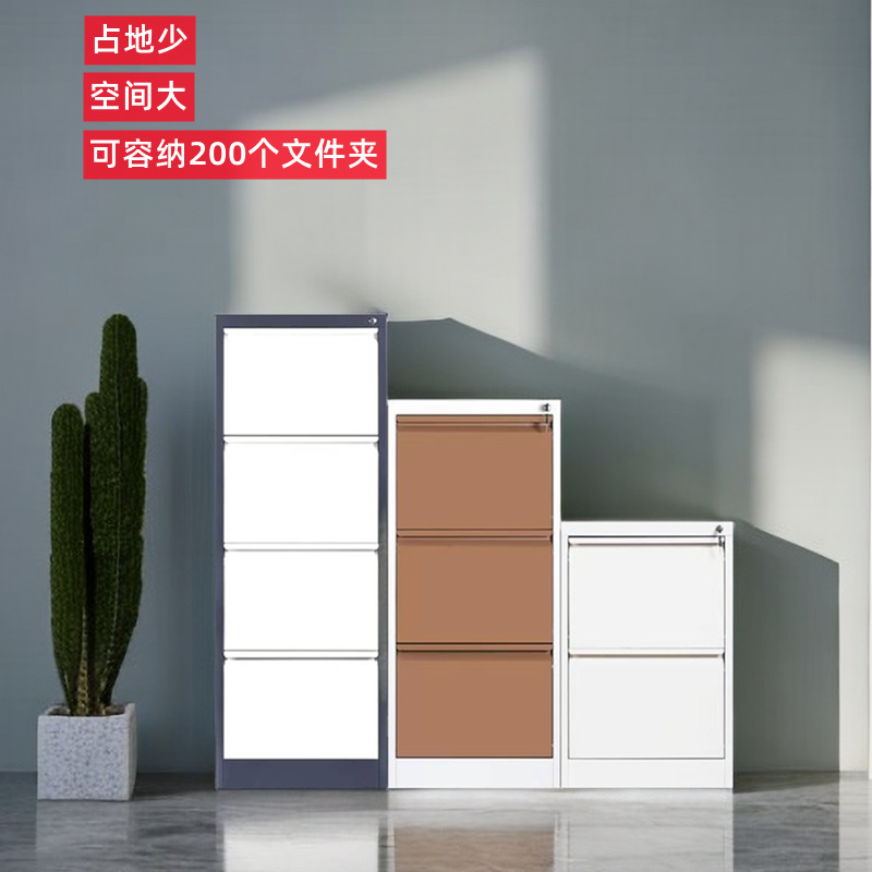 Steel File Cabinet with Drawers, Office Document Hanging Cabinet, Low-Height Steel Archive Cabinet, Model 234