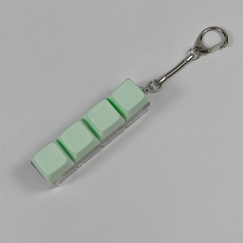 解压按键一字型四键彩色帽试轴器钥匙扣减压按键玩具创意马卡龙|undefined