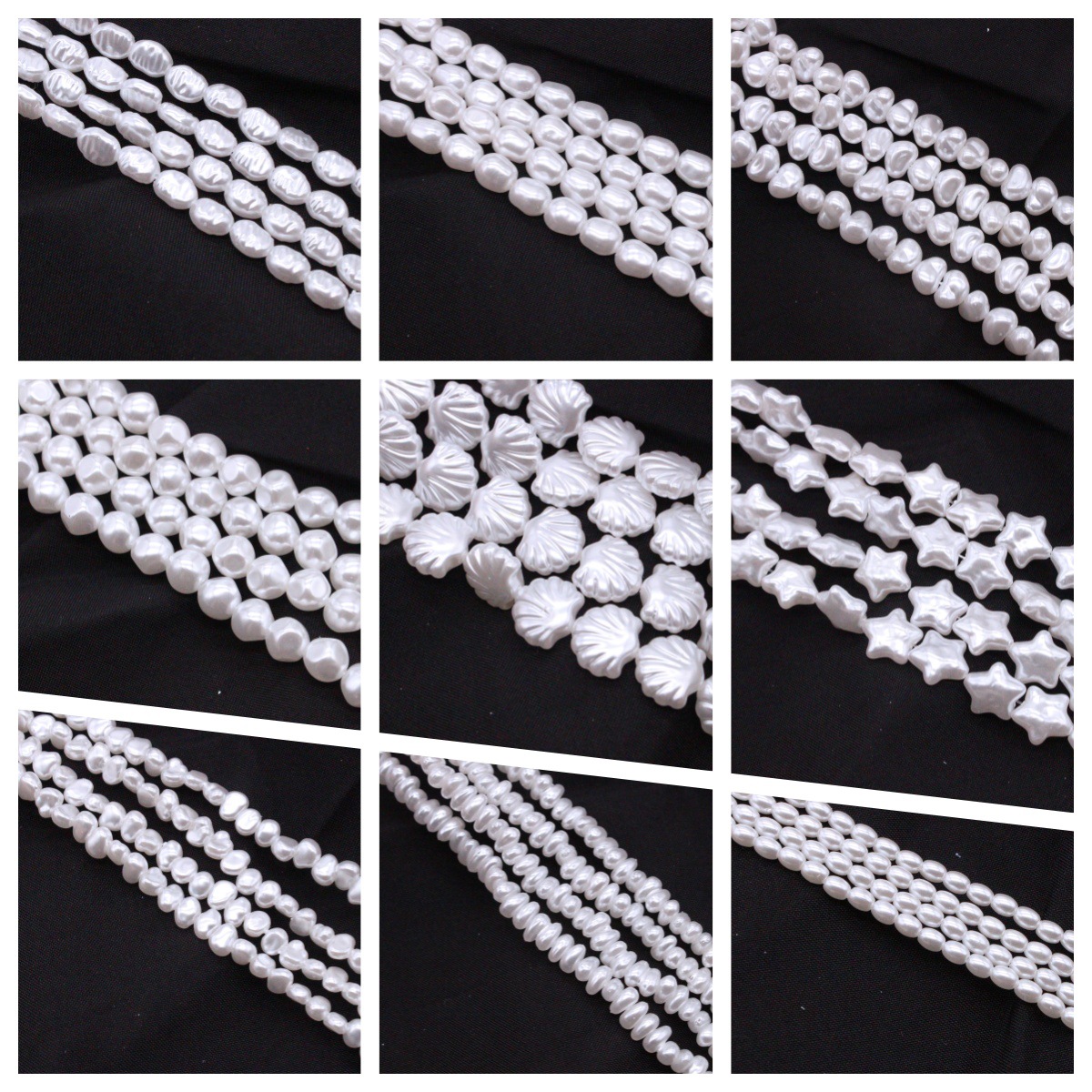 亚克力ABS巴洛克仿珍珠小豆子碎石米珠异形假珍珠五角星散珠diy饰