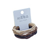 Korean version of milk tea color tag hair jewelry bee knot 5 cards, tap rope high elasticity, one -in -one leather band 2 yuan shop