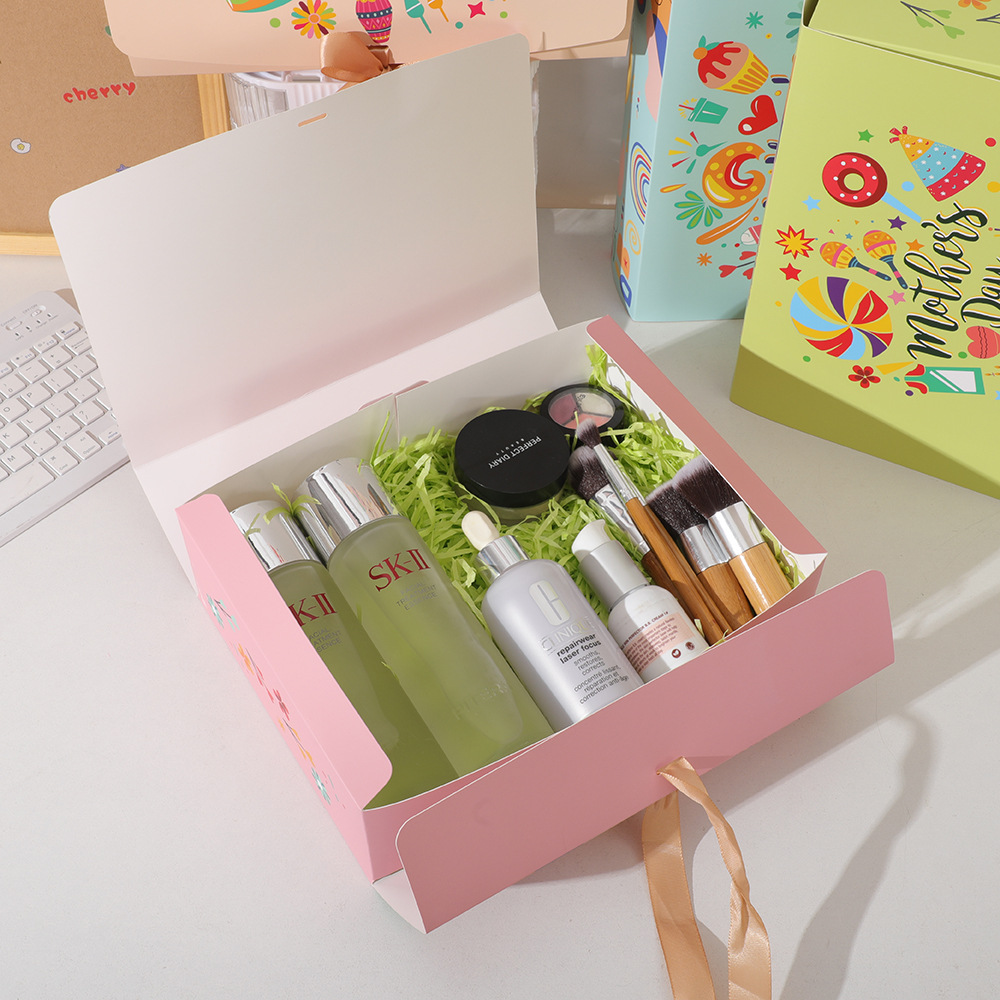 Caja de regalo transfronteriza del Día de la Madre Caja de regalo para mamá Caja de regalo de cumpleaños Acción de gracias Caja de papel vacía Caja de embalaje de arco image 5