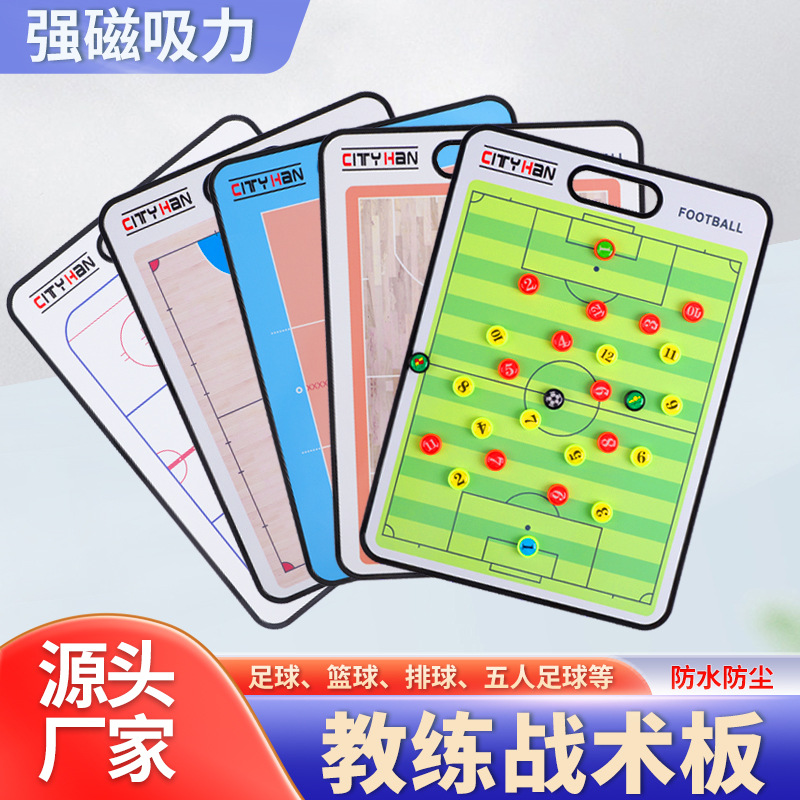 Magnetic football tactical board for coaches, portable basketball, volleyball, and futsal tactical board with magnetic pen