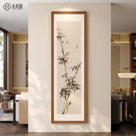 墨竹图入户玄关装饰画宋代美学走廊过道挂画新中式客厅背景墙壁画