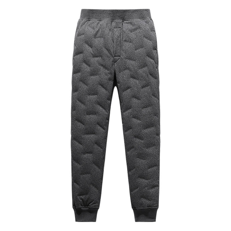 Tiktok fast delivery generation down pants men's inner wear middle-aged and elderly elastic liner thickened slim warm down pants