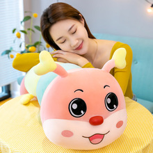新款七彩毛毛虫毛绒玩具卡通爱心毛毛虫公仔女生睡觉夹腿抱枕儿童