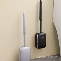 Щетка для унитаза для домашнего использования, легкая роскошь, без мертвых углов, сверление не требуется, новая силиконовая щетка для ванной комнаты, настенная, для чистки с длинной ручкой.