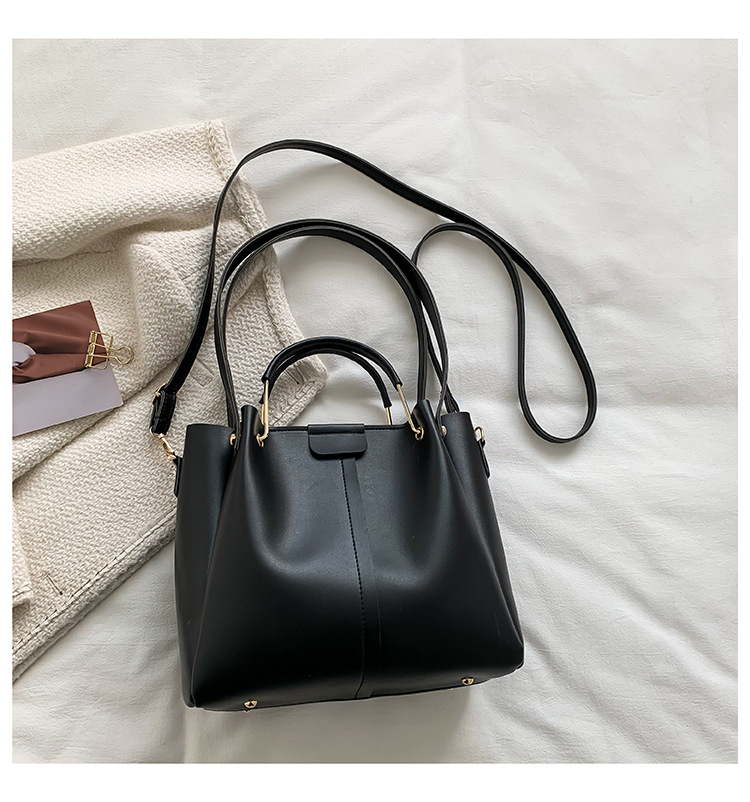 Moda retro simple bolso de mujer estilo transfronterizo de gran capacidad bolso de mano de tela PU bolso de hombro debajo de la axila