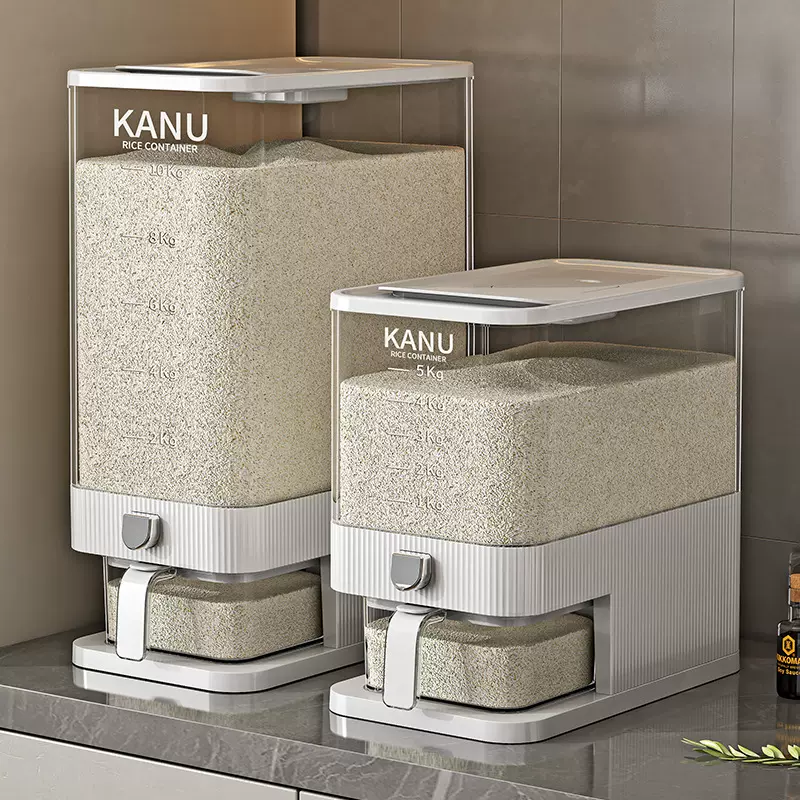 高端按压米桶防虫防潮密封家用食品级装米箱面粉储存容器杂粮米缸