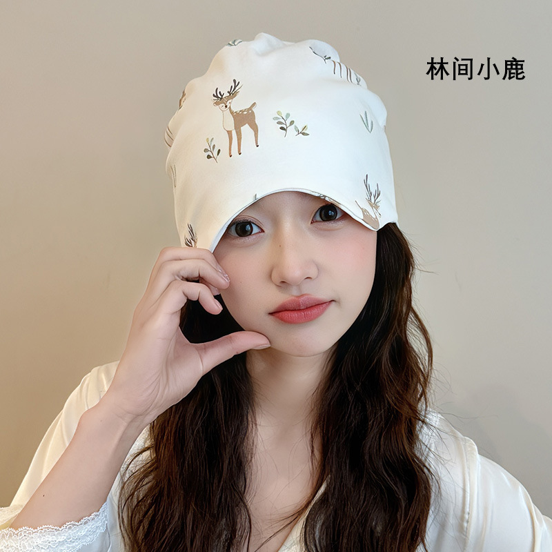 Jingqi 産後帽子夏薄い純綿マタニティ帽子防風額保護産後大きな頭囲産後帽子ターバンヘッドバンド|undefined
