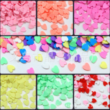 爱心软陶片桃心软陶切片美甲饰品手工DIY材料史莱姆填充软陶爱心